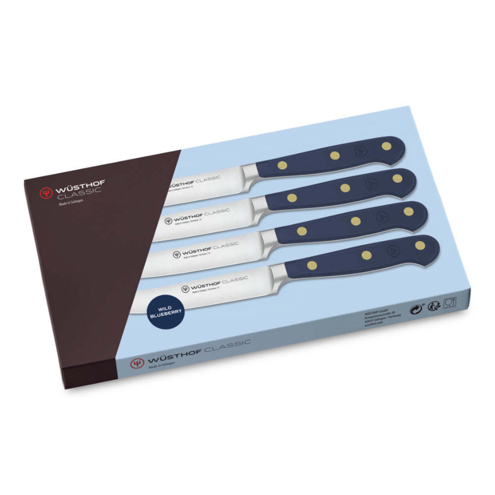 Wusthof Four Piece Steak Knife Set - Classic Wild Blueberry | Wusthof