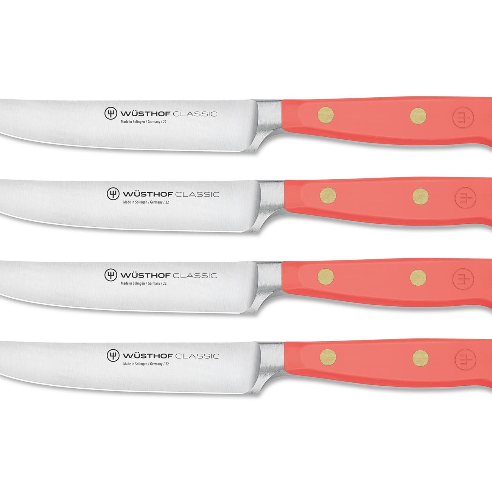 Wusthof Four Piece Steak Knife Set - Classic Coral Peach | Wusthof