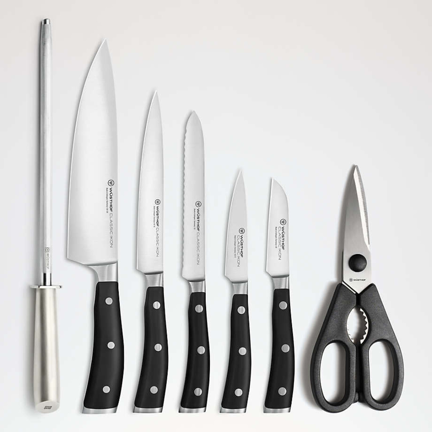 Wusthof Eight Piece Block Set, Acacia - Classic Ikon | Wusthof