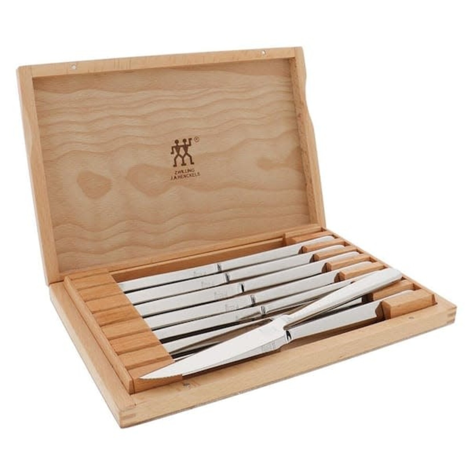 Zwilling Contemporary 8-pc Steak Knife Set w/ Wood Presentation Case, Stainless | ZWILLING