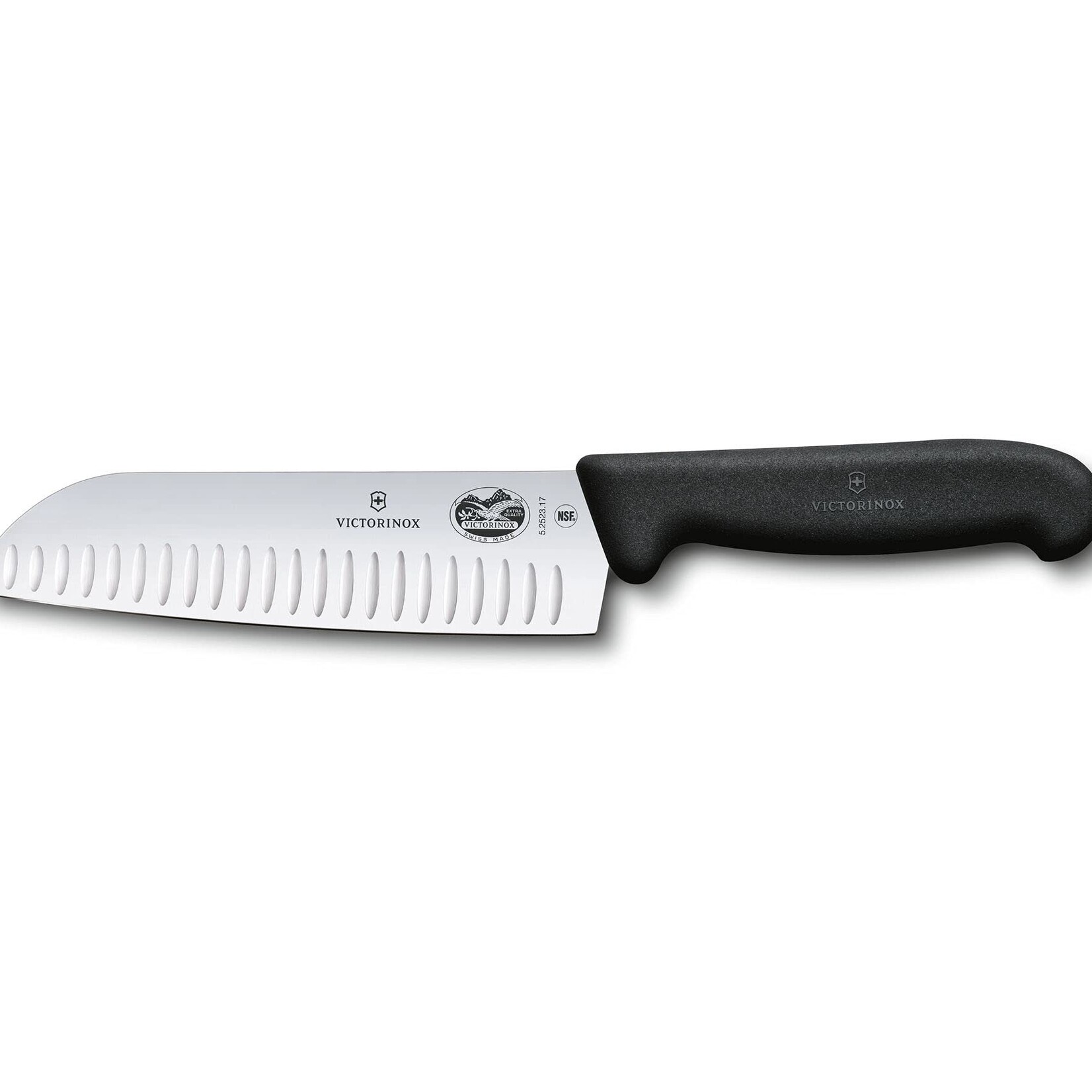 Victorinox Santoku, Forged, 7" Granton Blade Black | Victorinox