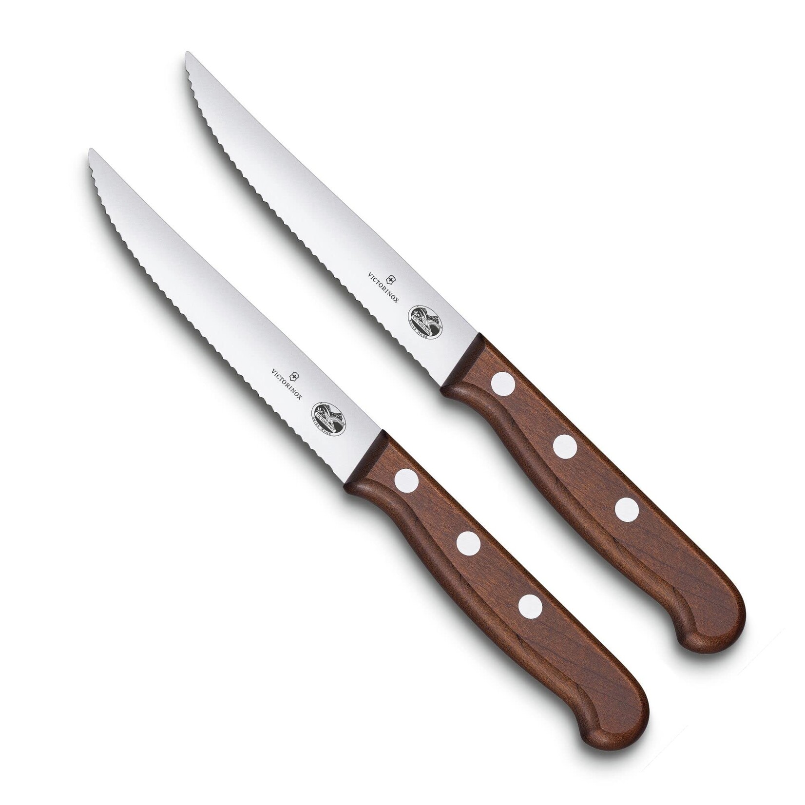 Victorinox Steak, Forged, 4_" Serrated, Spear Point Blade Wood | Victorinox