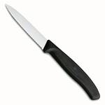 Victorinox Paring Knife Display (24 - 6.7633, 3_" Spear Point, Serrated) Black | Victorinox
