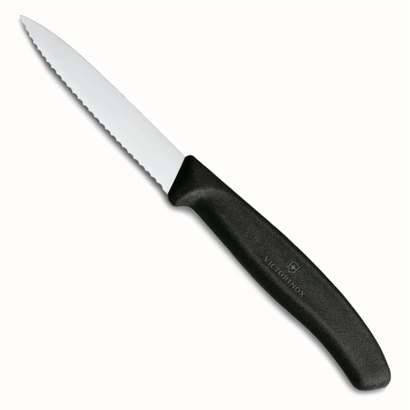 Victorinox Paring Knife Display (24 - 6.7633, 3_" Spear Point, Serrated) Black | Victorinox