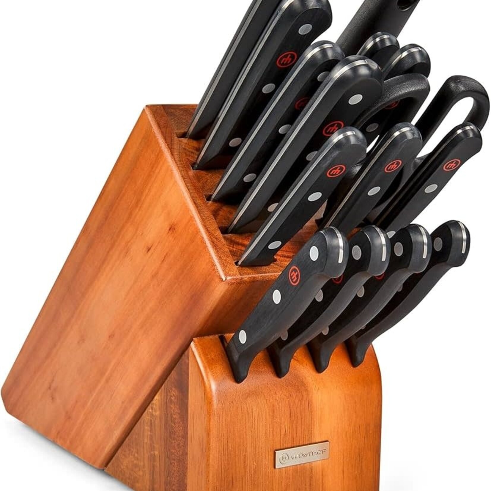 Wusthof 16pc Knife Block Set, 15-Slot Acacia - Gourmet | Wusthof