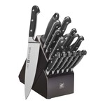 Zwilling 16-pc Block Set with Black Rubberwood Block | ZWILLING