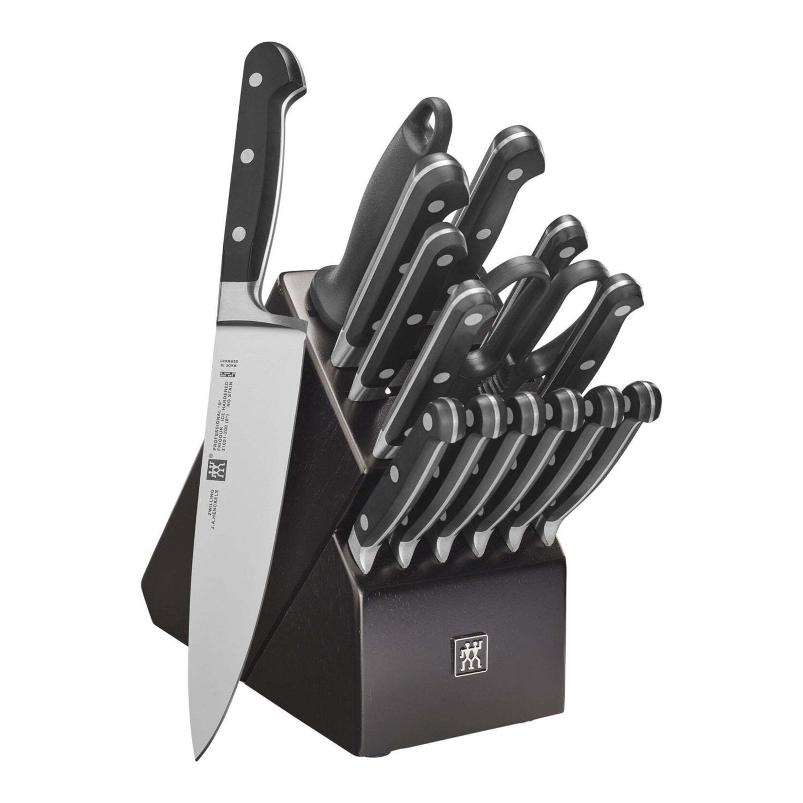 Zwilling 16-pc Block Set with Black Rubberwood Block | ZWILLING