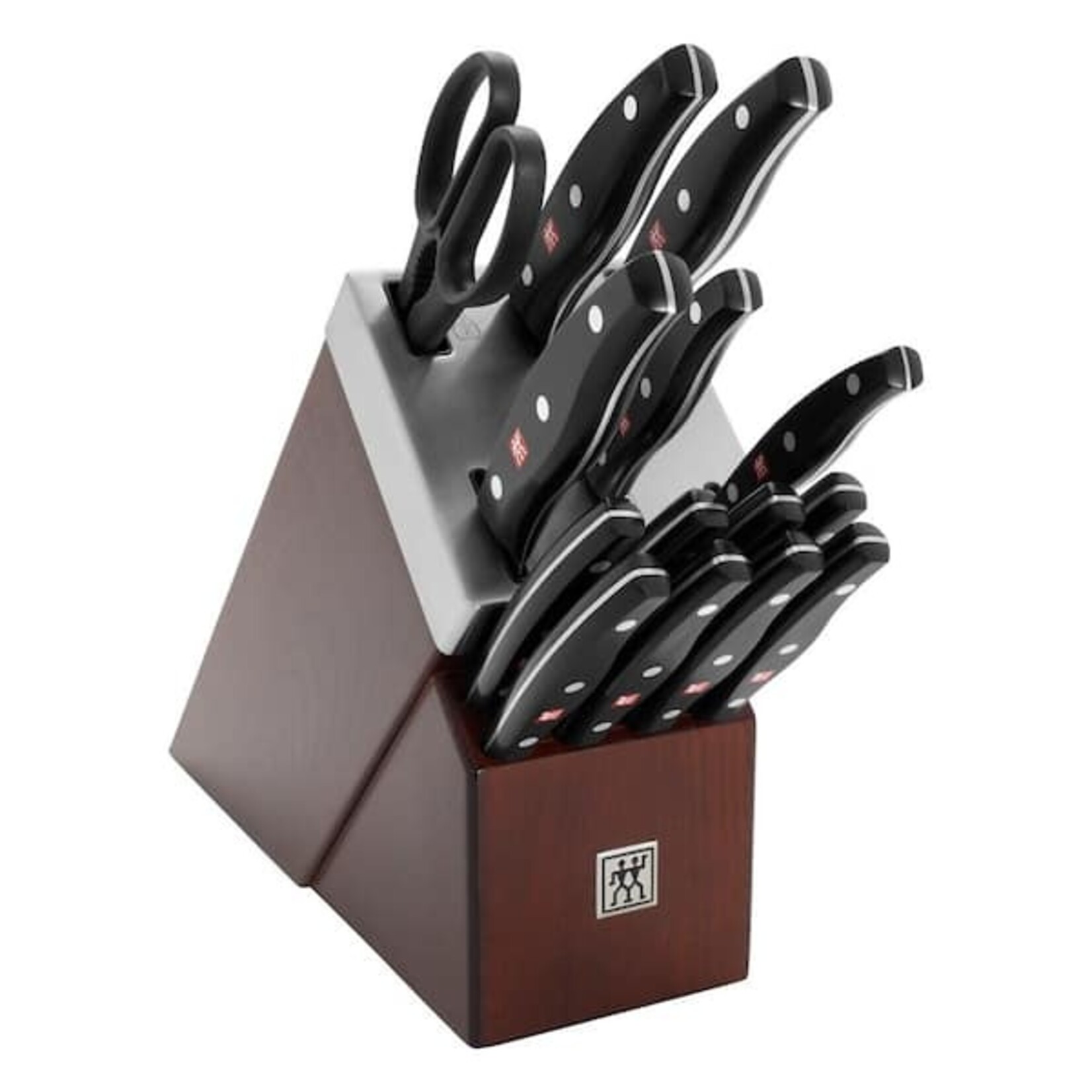 Zwilling 15-pc Self-Sharpening Set w/ Brown Ash Wood Block | ZWILLING