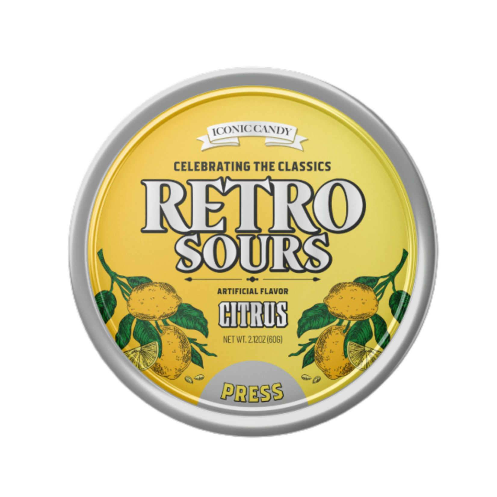 Redstone Candy Retro Sours Citrus, 2.12oz Tin