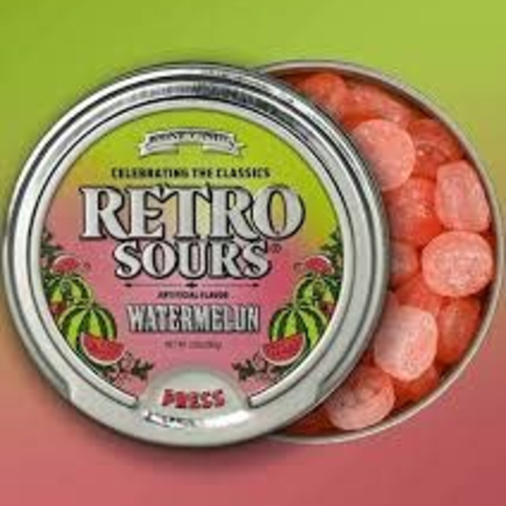 Grandpa Joes Retro Sours Watermelon, 2.12oz Tin