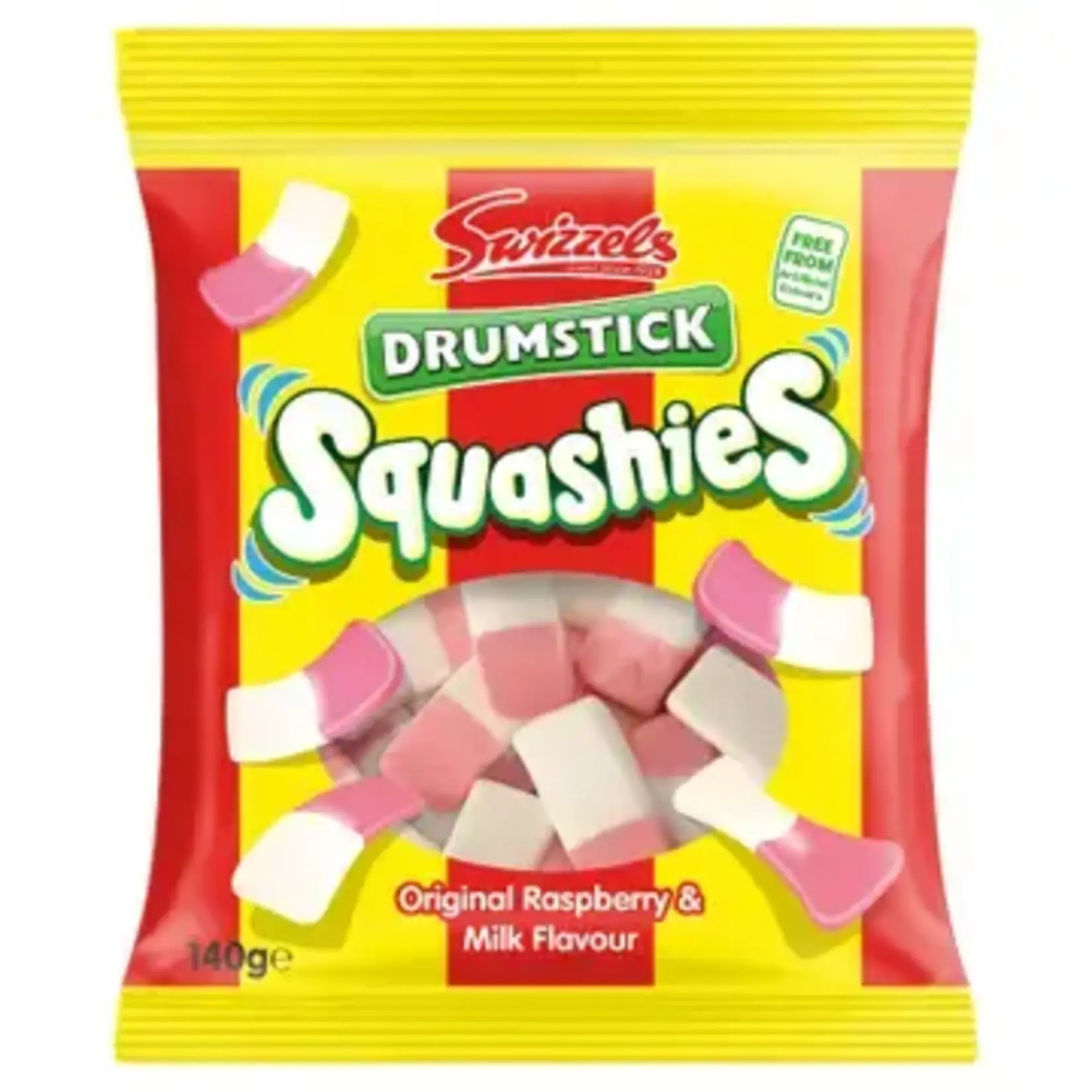 Gaffney's Sweets & Treats Wholesale Swizzels Drumstick Squashies Original Raspberry & Milk 140g (UK)