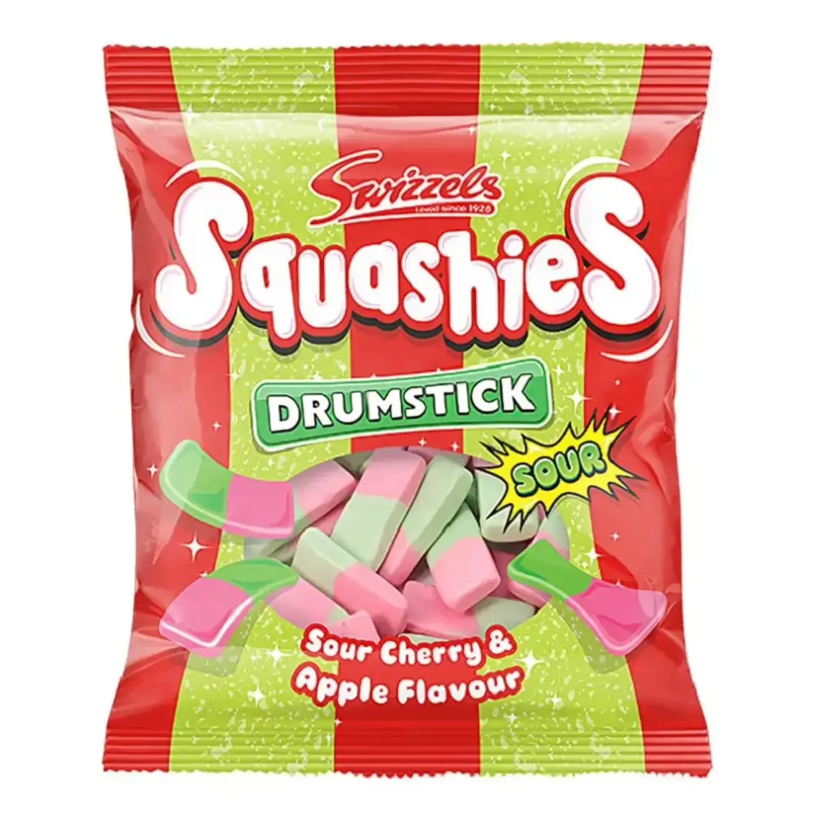Global Bite Co Swizzels Drumstick Squashies Sour Cherry & Apple 140g (UK)