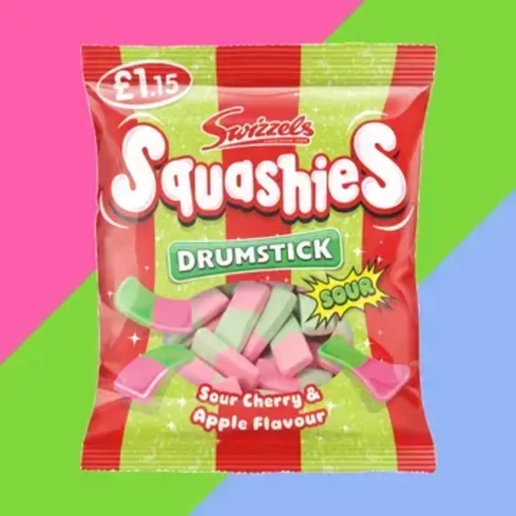 Global Bite Co Swizzels Drumstick Squashies Sour Cherry & Apple 140g (UK)