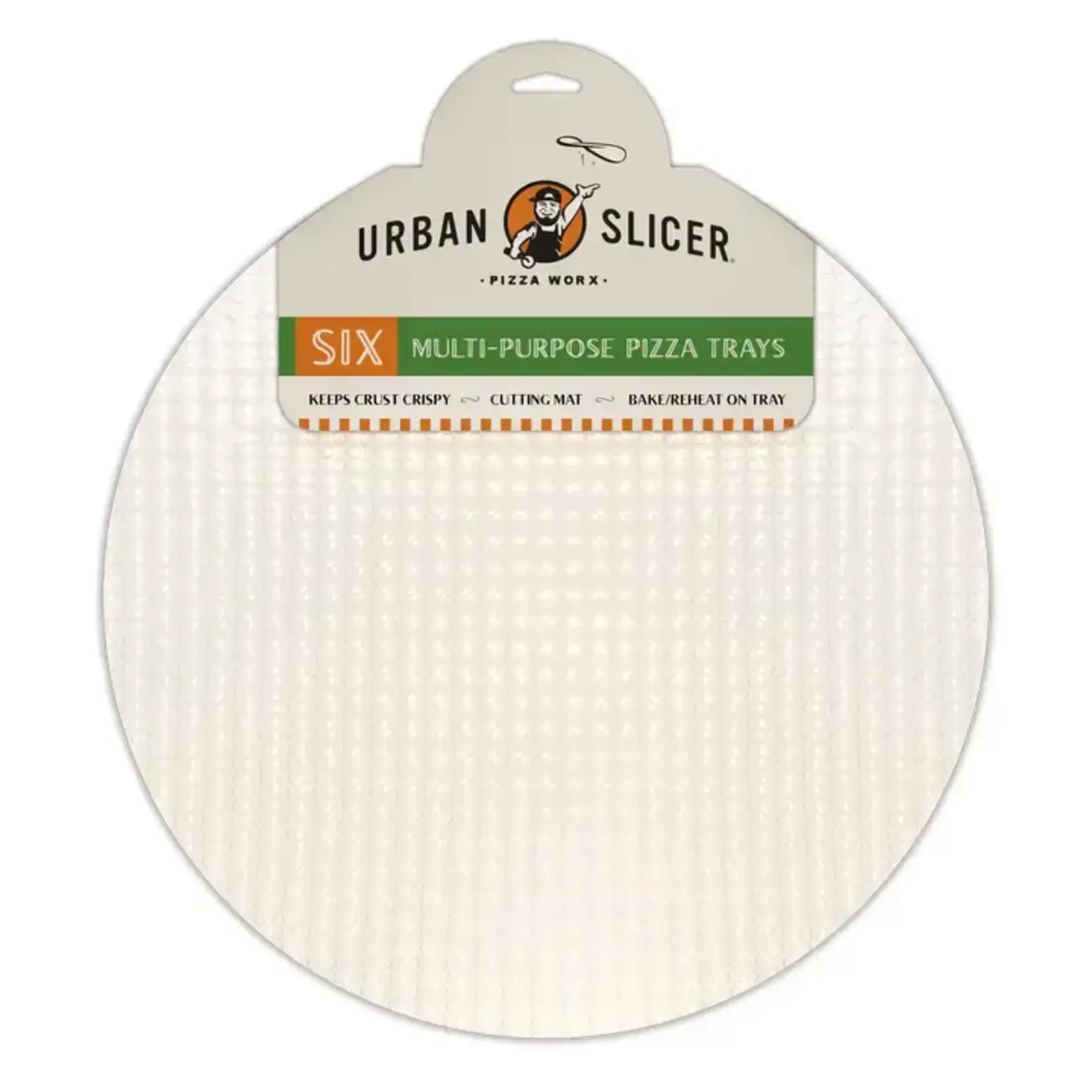 Urban Slicer Pizza Worx 14" Multi-Use Pizza Tray 6 Pack | Urban Slicer Pizza Worx