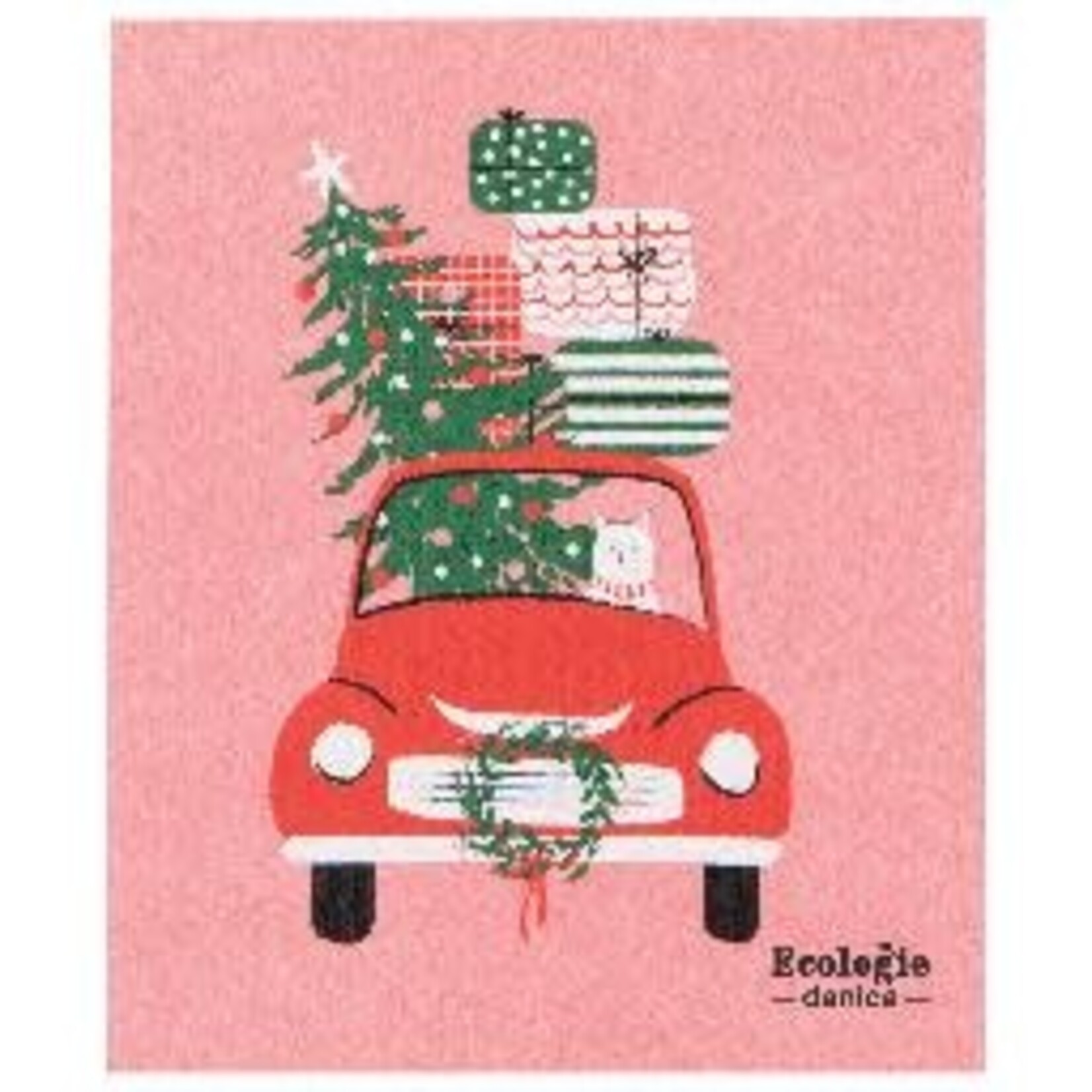 Danica Brands Winter Wheels Cat Swedish Dishcloth | Danica Brands