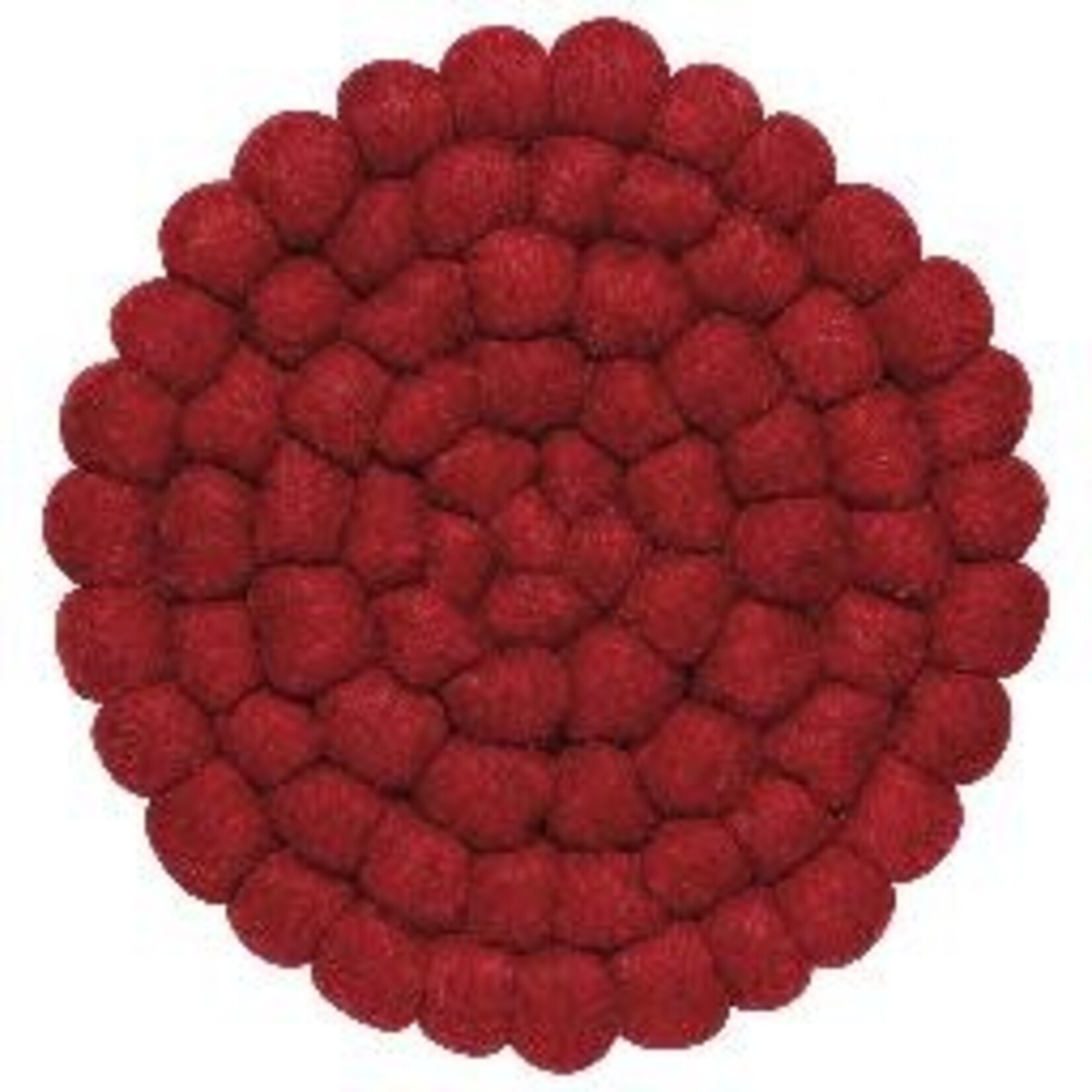 Danica Brands Chili Red Wool Felt Ball Trivet | Danica Brands