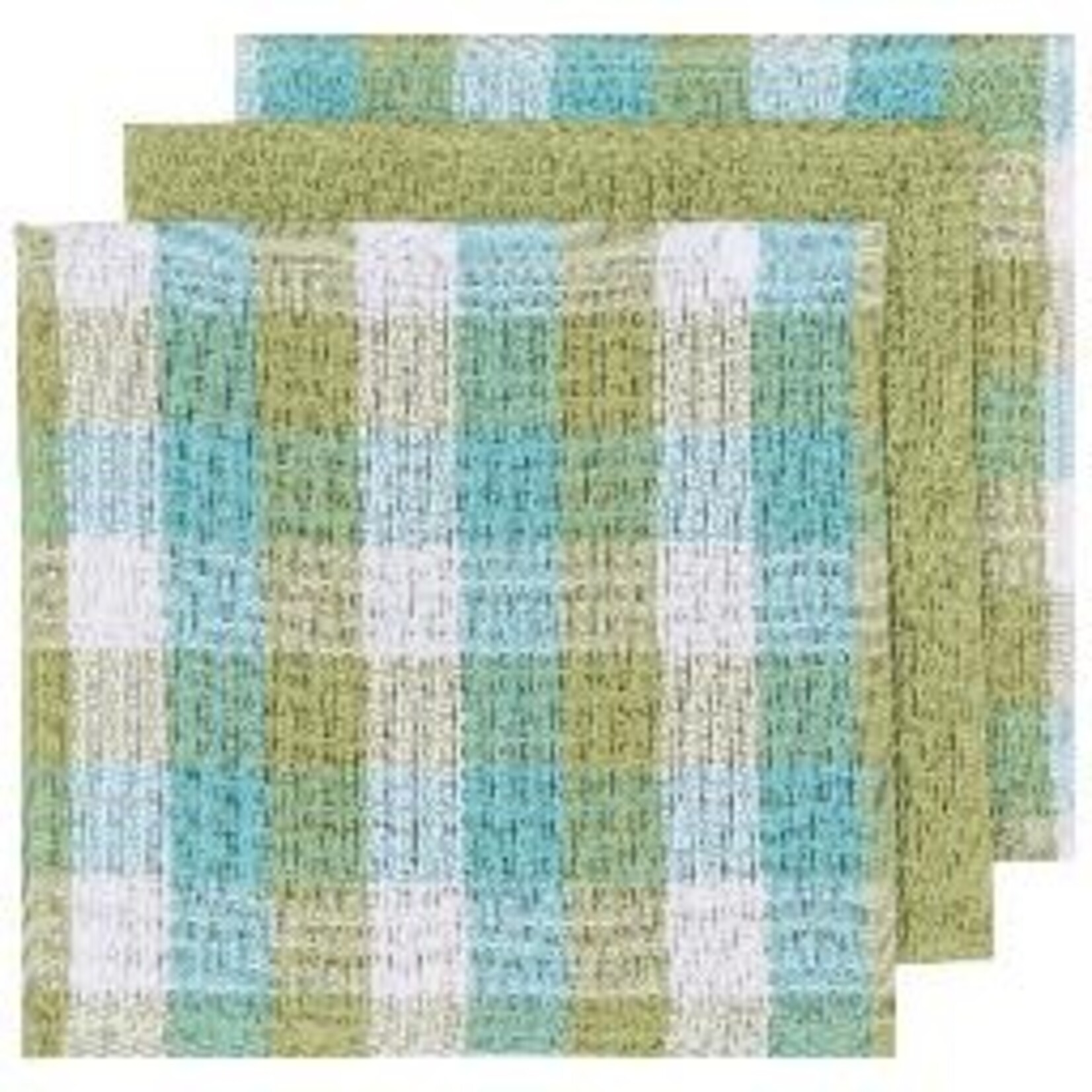 Danica Brands Check Leaf Green Waffle Dishcloths Set of 3 | Danica Brands