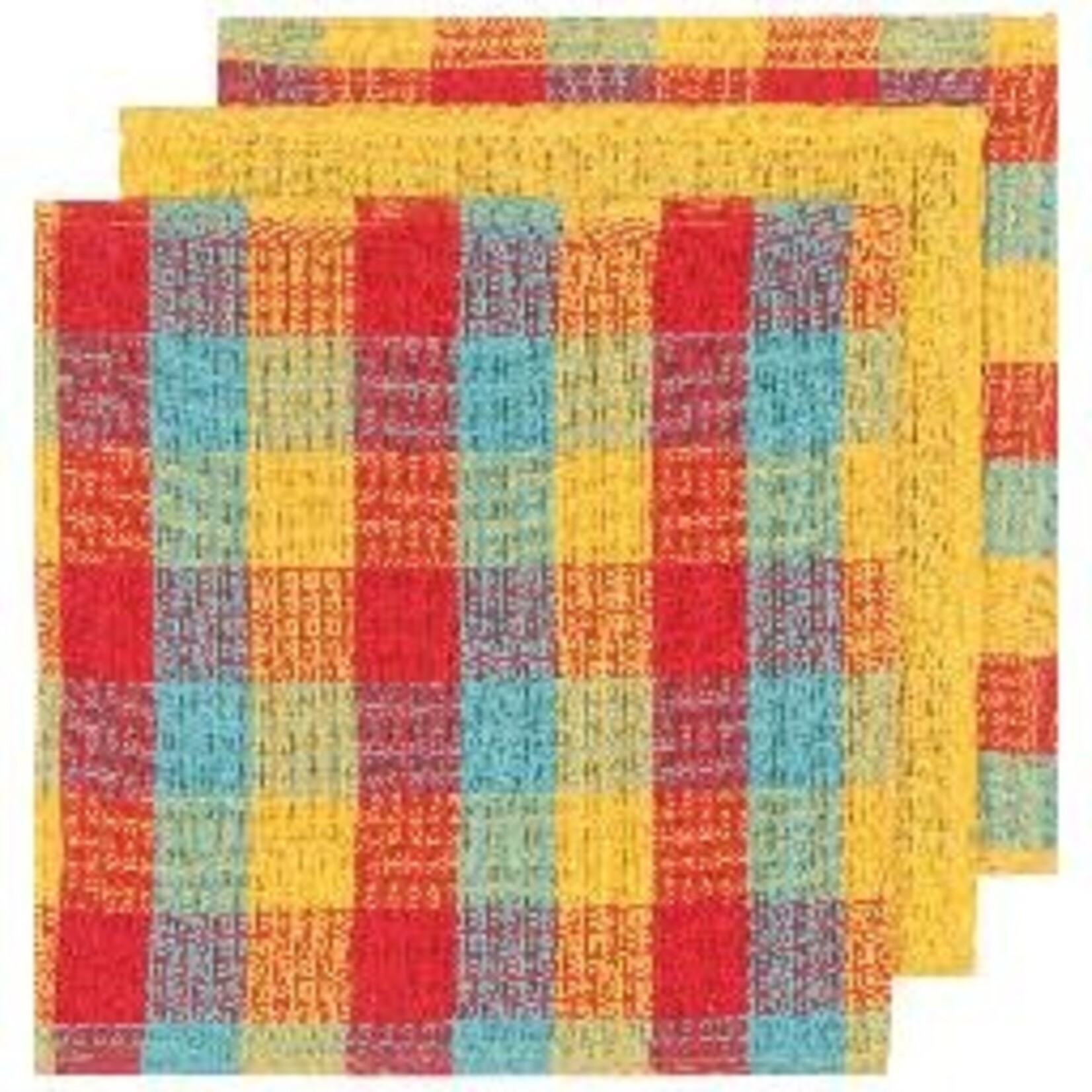 Danica Brands Check Lemon Yellow Waffle Dishcloths Set of 3 | Danica Brands