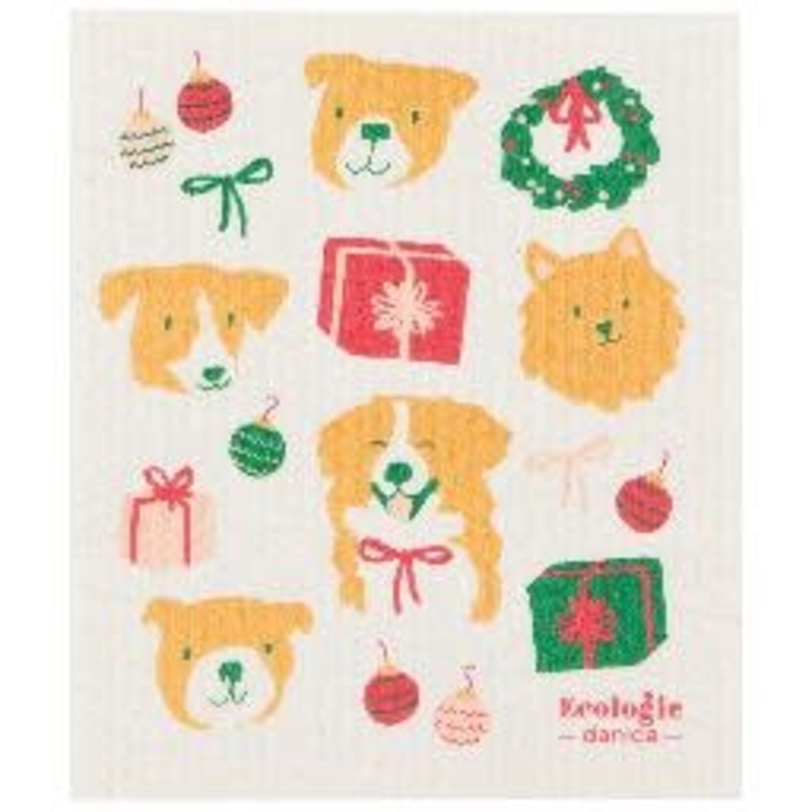 Danica Brands Holiday Hounds Christmas Swedish Dishcloth | Danica Brands