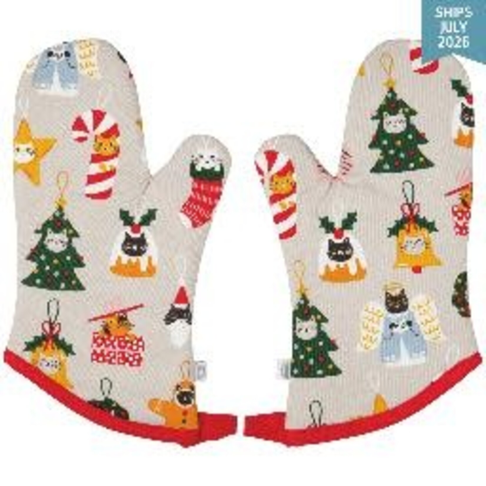 Danica Brands Bauble Cats Christmas Mitts Set of 2 | Danica Brands