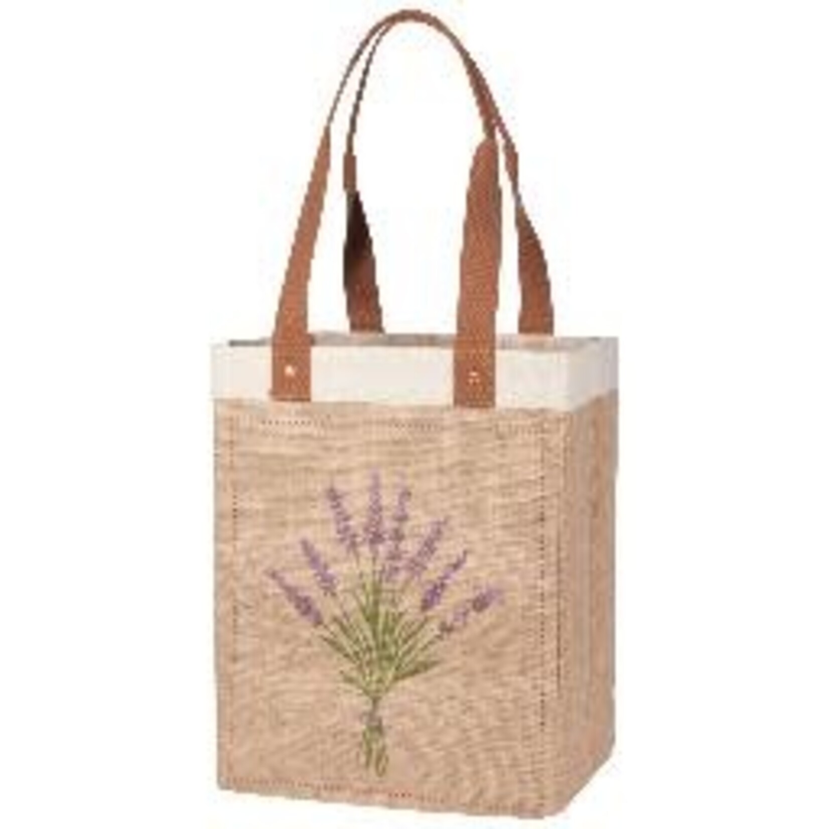 Danica Brands Lavender Large Burlap Shopping Bag | Danica Brands