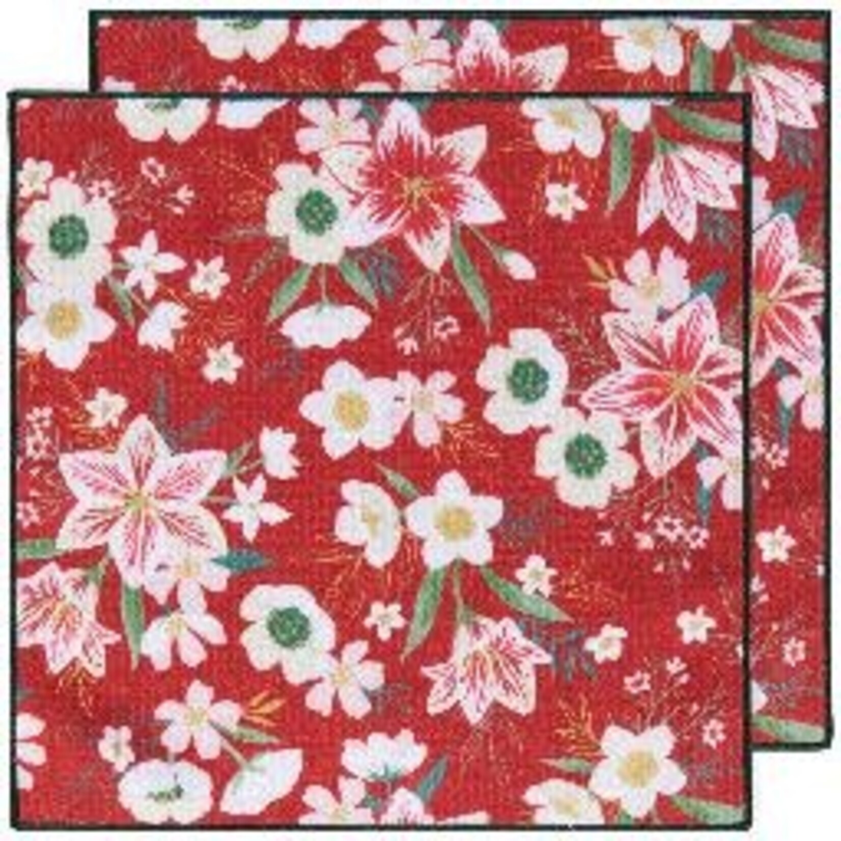 Danica Brands Amaryllis Christmas Recycled Microfibre Dishcloth | Danica Brands