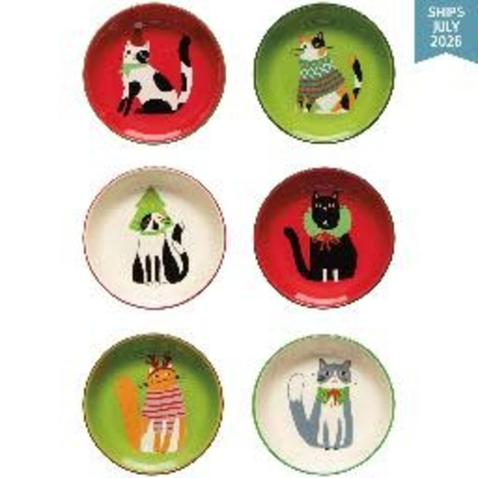 Danica Brands Kitty Carol Christmas Pinch Bowls Set of 6 | Danica Brands