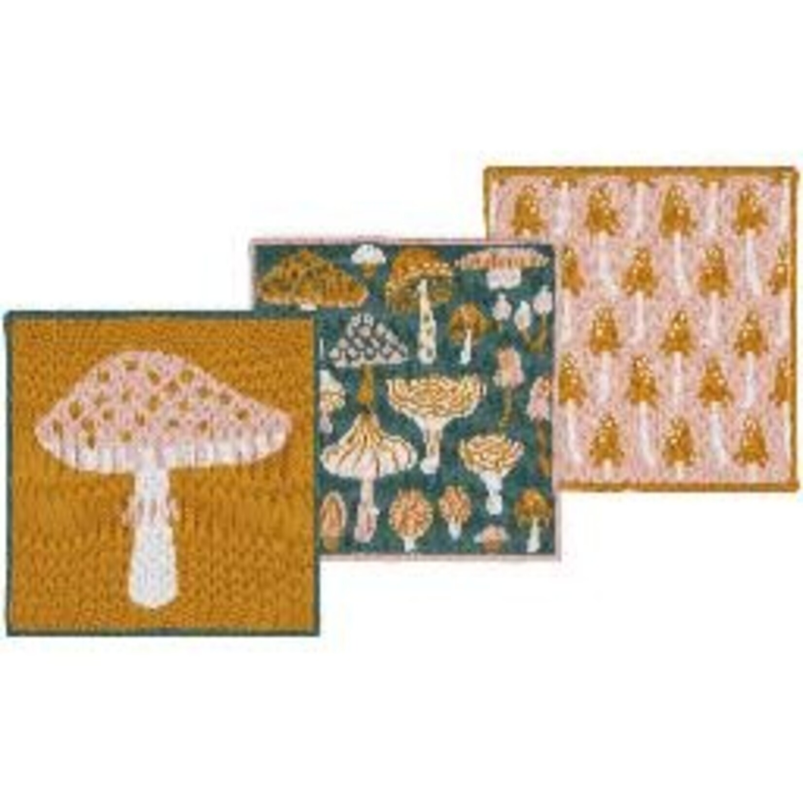 Danica Brands Mushroom Gems Knit Dishcloth Set of 3 | Danica Brands