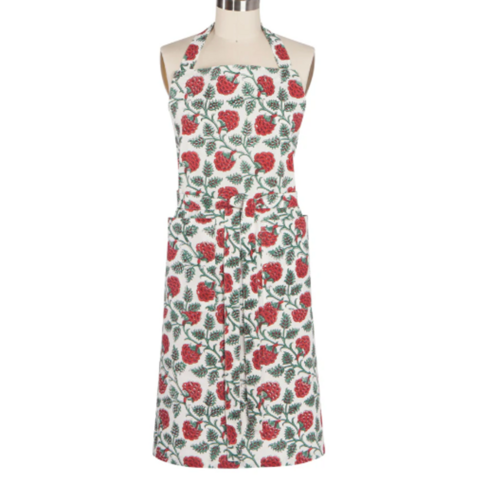 Danica Brands Carnation Block Print Apron | Danica Brands