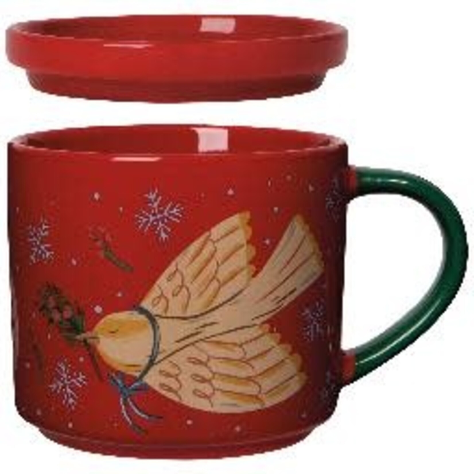 Danica Brands Mug Lidded Season's Tweetings | Danica Brands