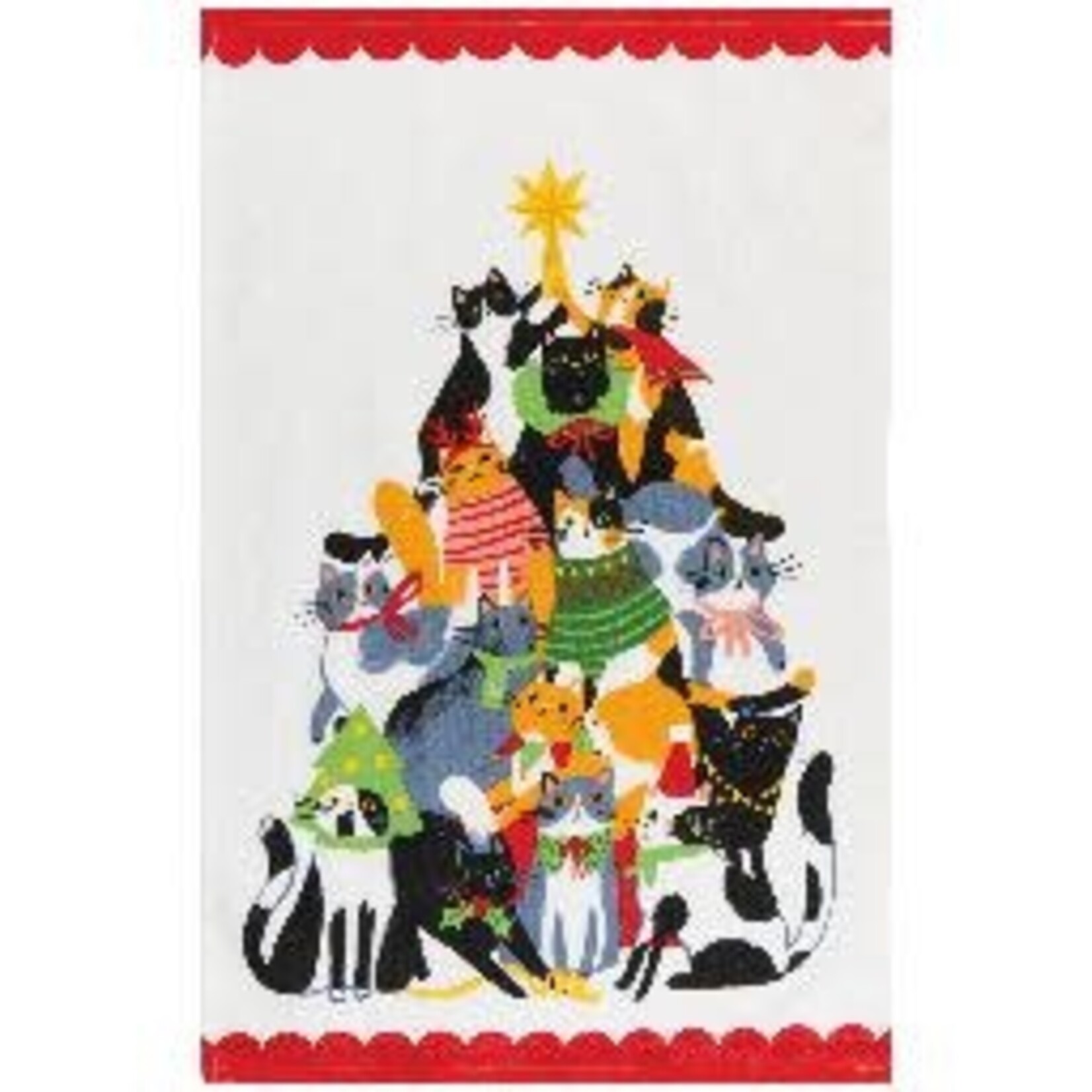 Danica Brands Kitty Carol Christmas Dishtowel | Danica Brands