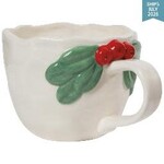 Danica Brands Mistletoe-White Christmas Sculpted Mug | Danica Brands