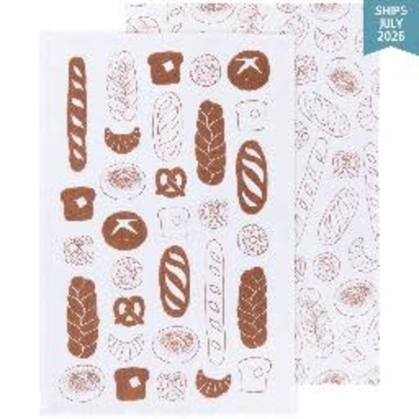 Danica Brands Printed Floursack Dishtowel Set of 2 - Boulangerie-Chestnut | Danica Brands