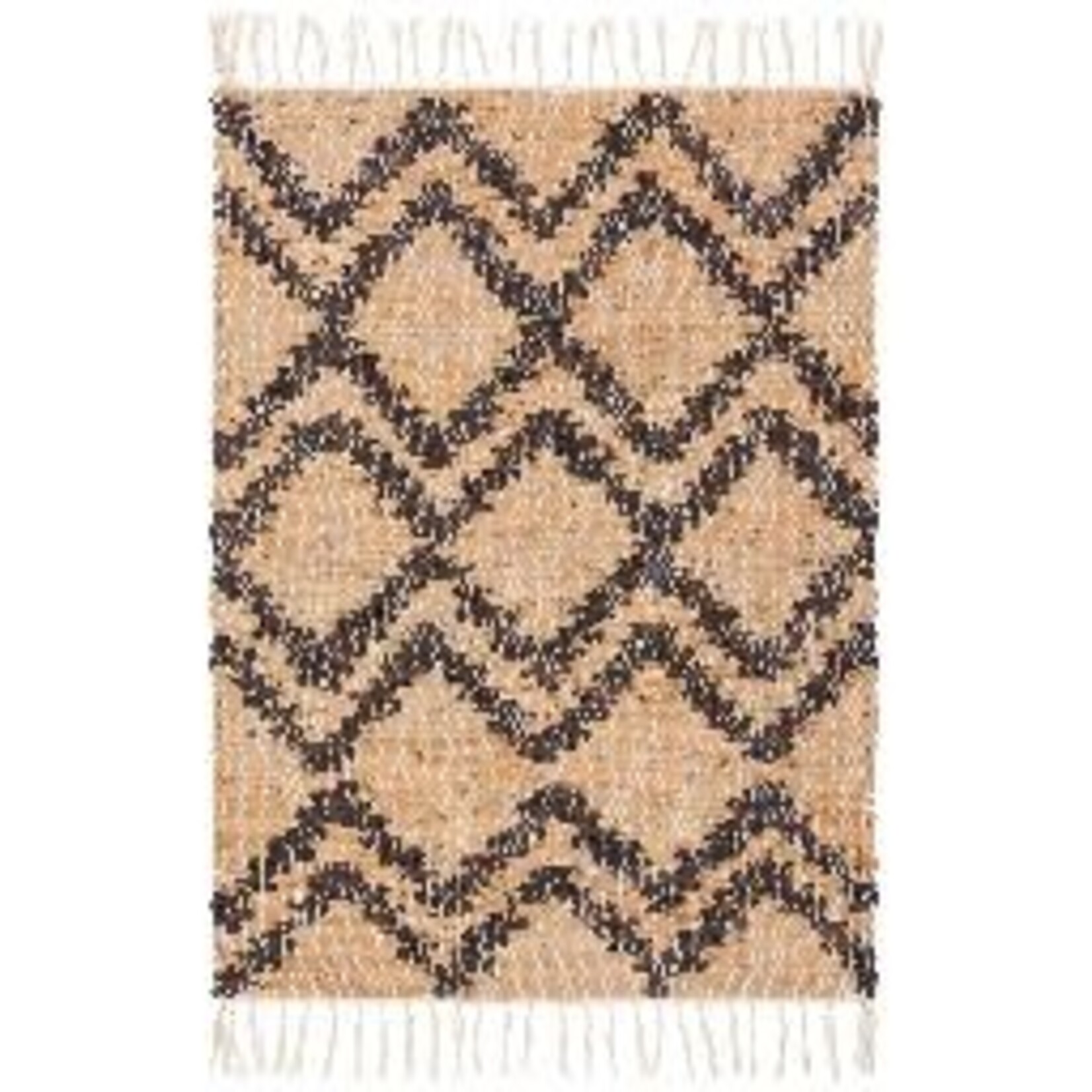 Danica Brands Tetra Recycled Leather Chindi Rug 2 x 3 ft | Danica Brands