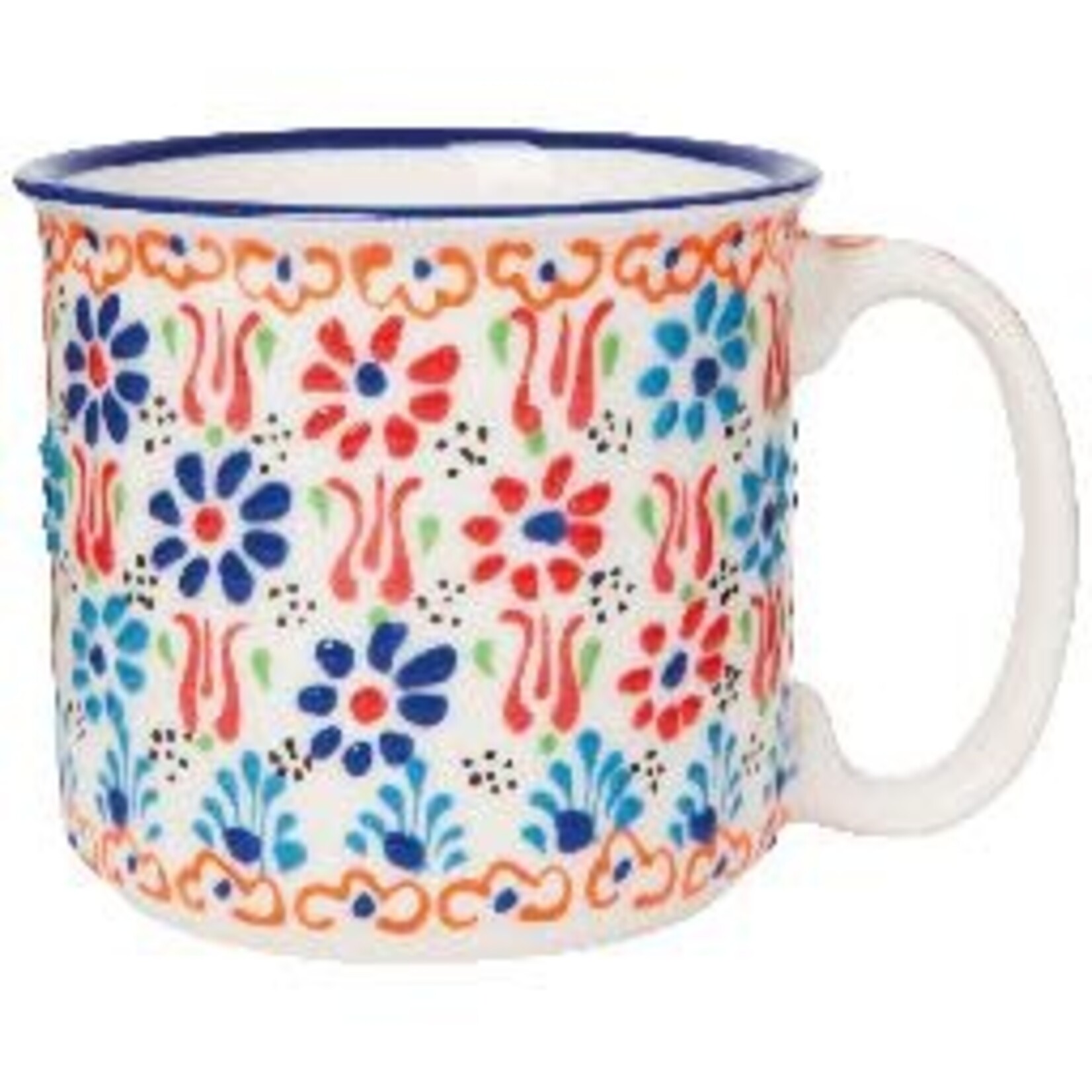 Danica Brands Hand-painted Turkish Mug - Evani White | Danica Brands