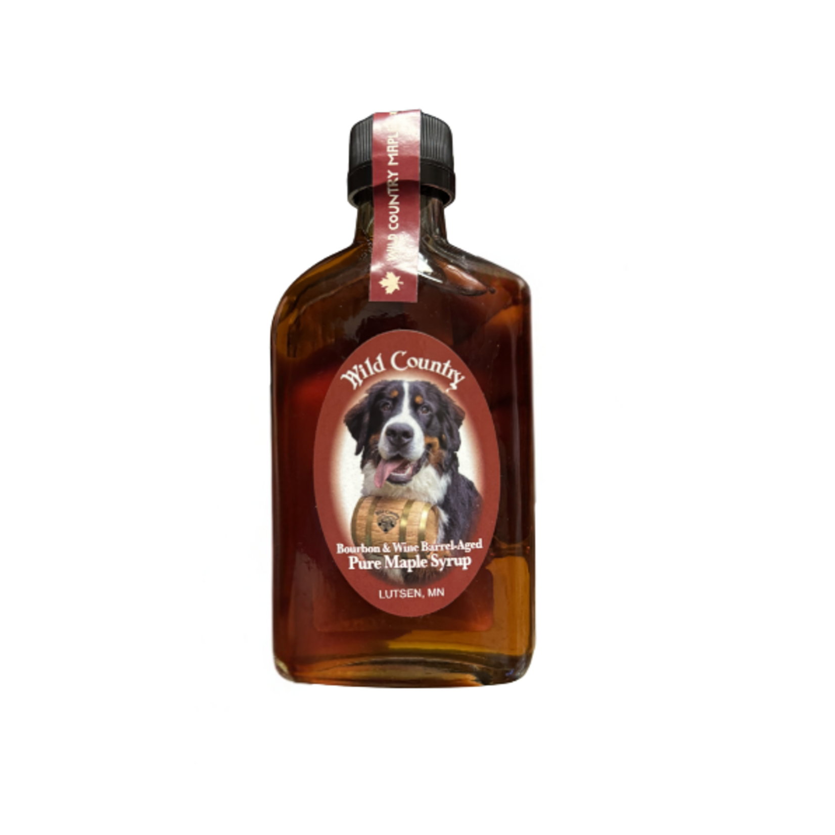 Wild Country Maple Bourbon Wine Barrel Aged Maple Syrup 8oz Flask | Wild Country