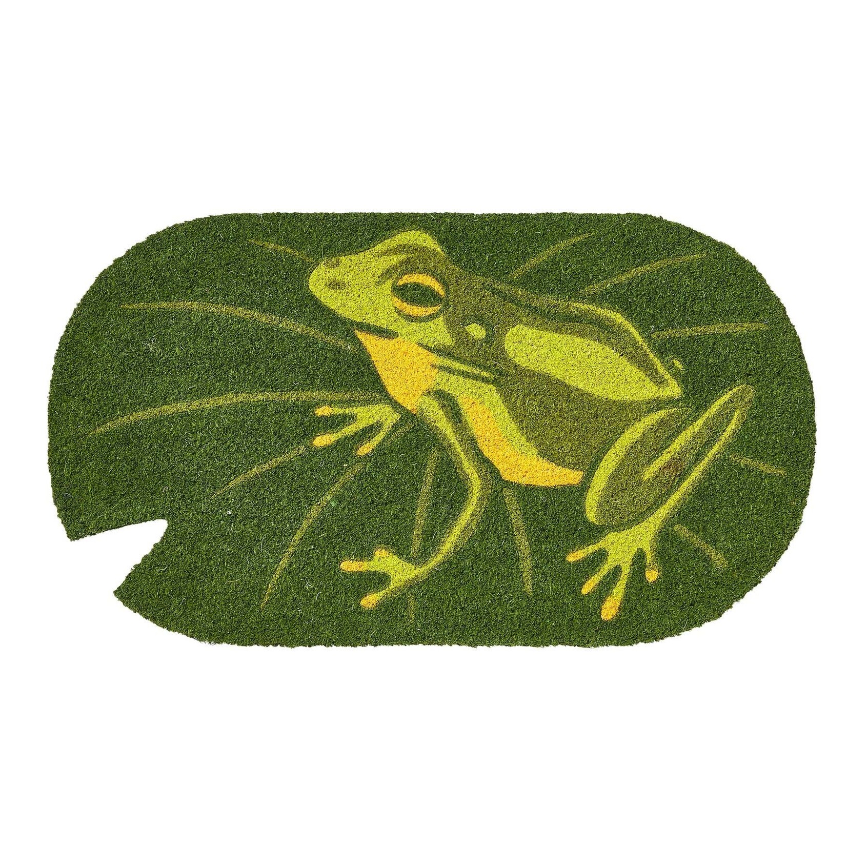 Tag Non-Slip Coir Mat - Frog on Lily Pad (Shaped) | Tag