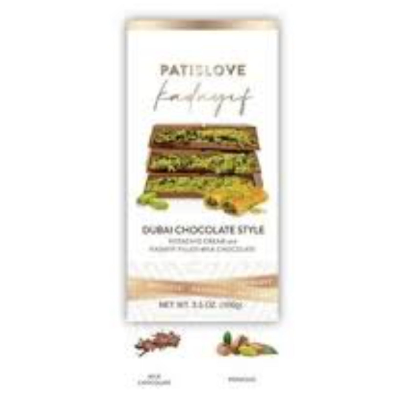Nova Brands PatisLove Dubai Chocolate Bar – Premium Gourmet 100g
