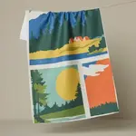 Geometry Happy Hiking Tea Towel