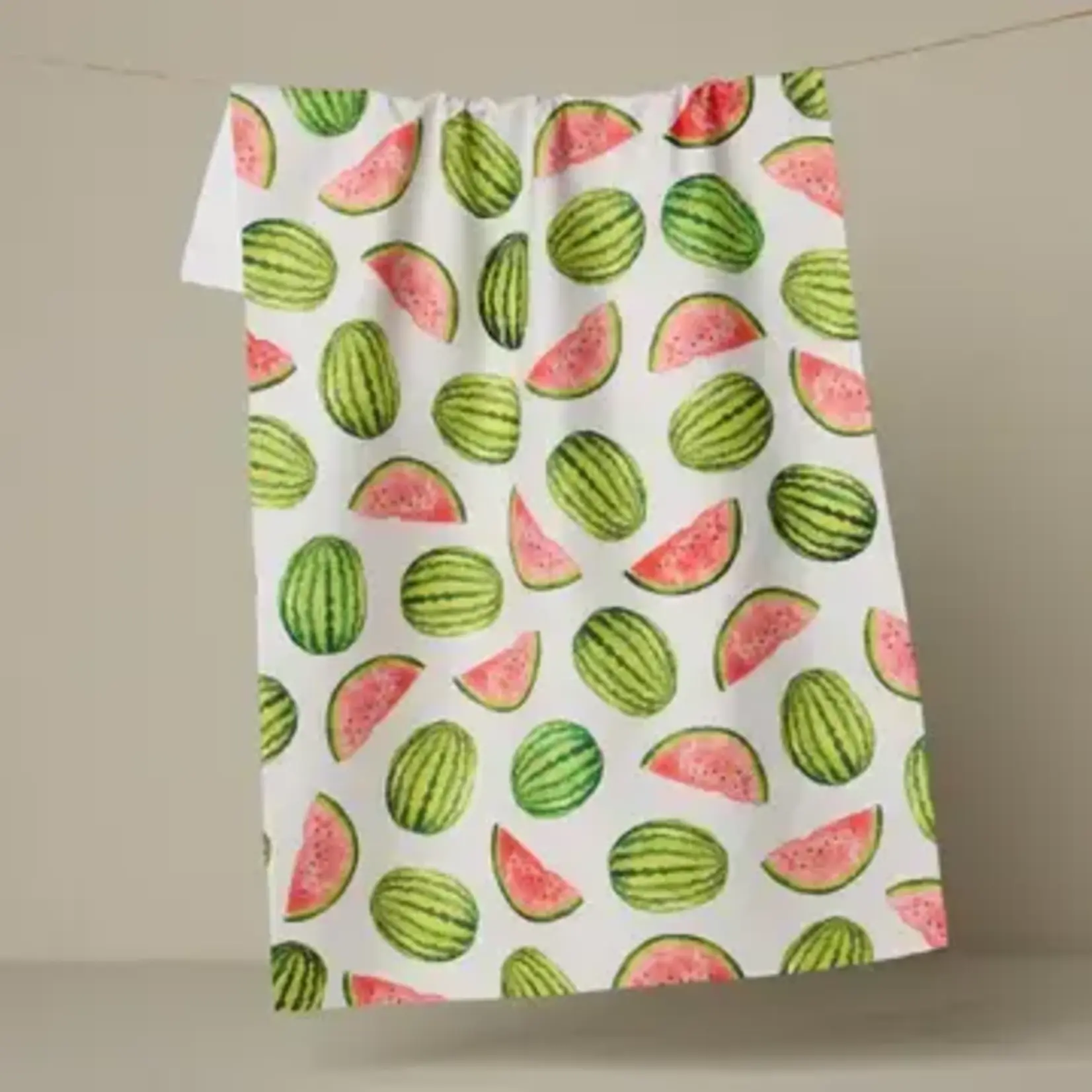 Geometry Melon Market Tea Towel