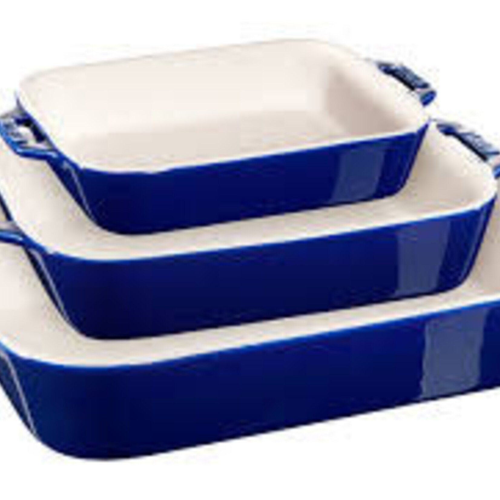 Adam Frankiewicz and Kayla Felien Registry 3-pc Rectangular Baking Dish Set - Dark Blue | Staub | Adam Frankiewicz and Kayla Felien Registry