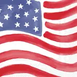 Stars & Stripes Stamp Lunch Napkin