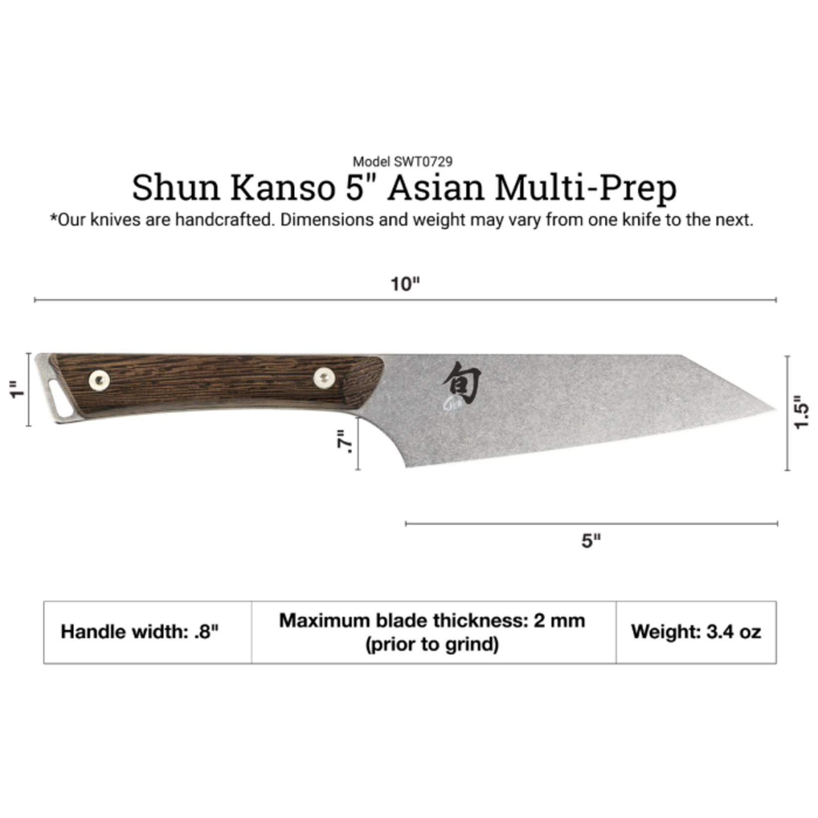 Shun Kanso Asian Multi-Prep 5"