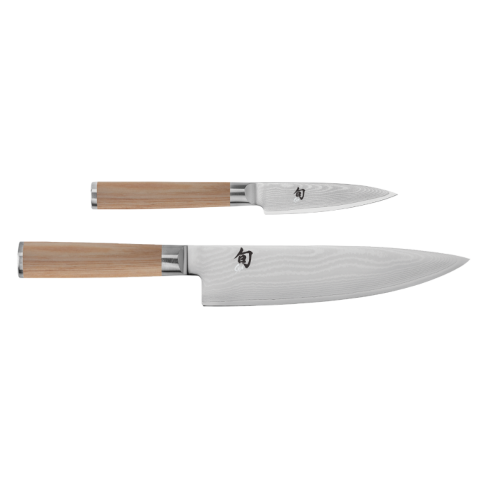 Shun Classic Blonde 2 Pc Starter Set: Paring 3.5" and Chef's 8", in a boxed set.