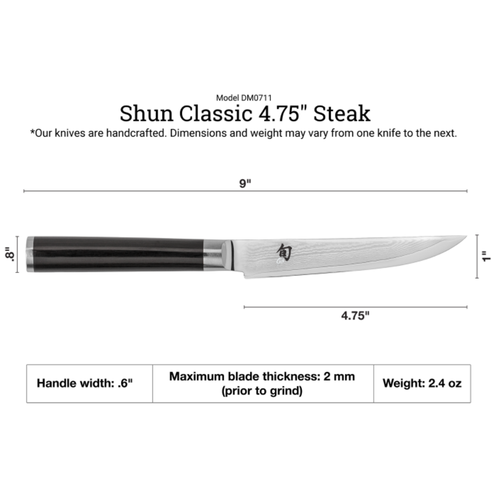 Shun Classic Steak 4.75"