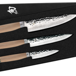 Shun Premier Blonde 3 pc. Set: Paring 4", Utility 6.5", Chef's 8" in a boxed set.