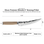 Shun Premier Blonde Boning/Fillet 6"