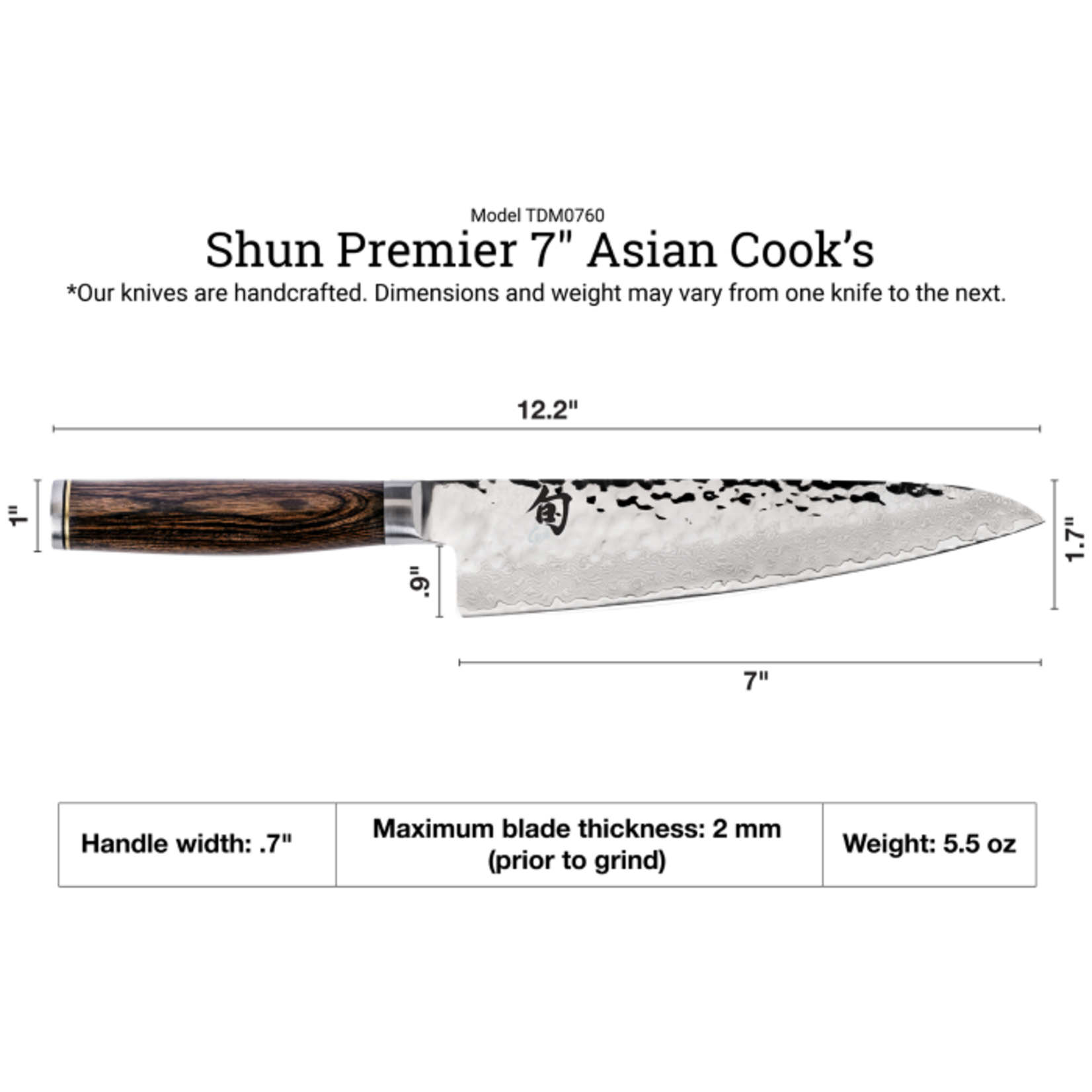 Shun Premier Asian Cook's 7"