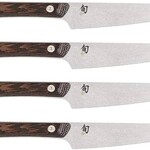 Shun Kanso 4 Pc Steak Knife Set: Four Steak Knives (SWT0711) in a boxed set.
