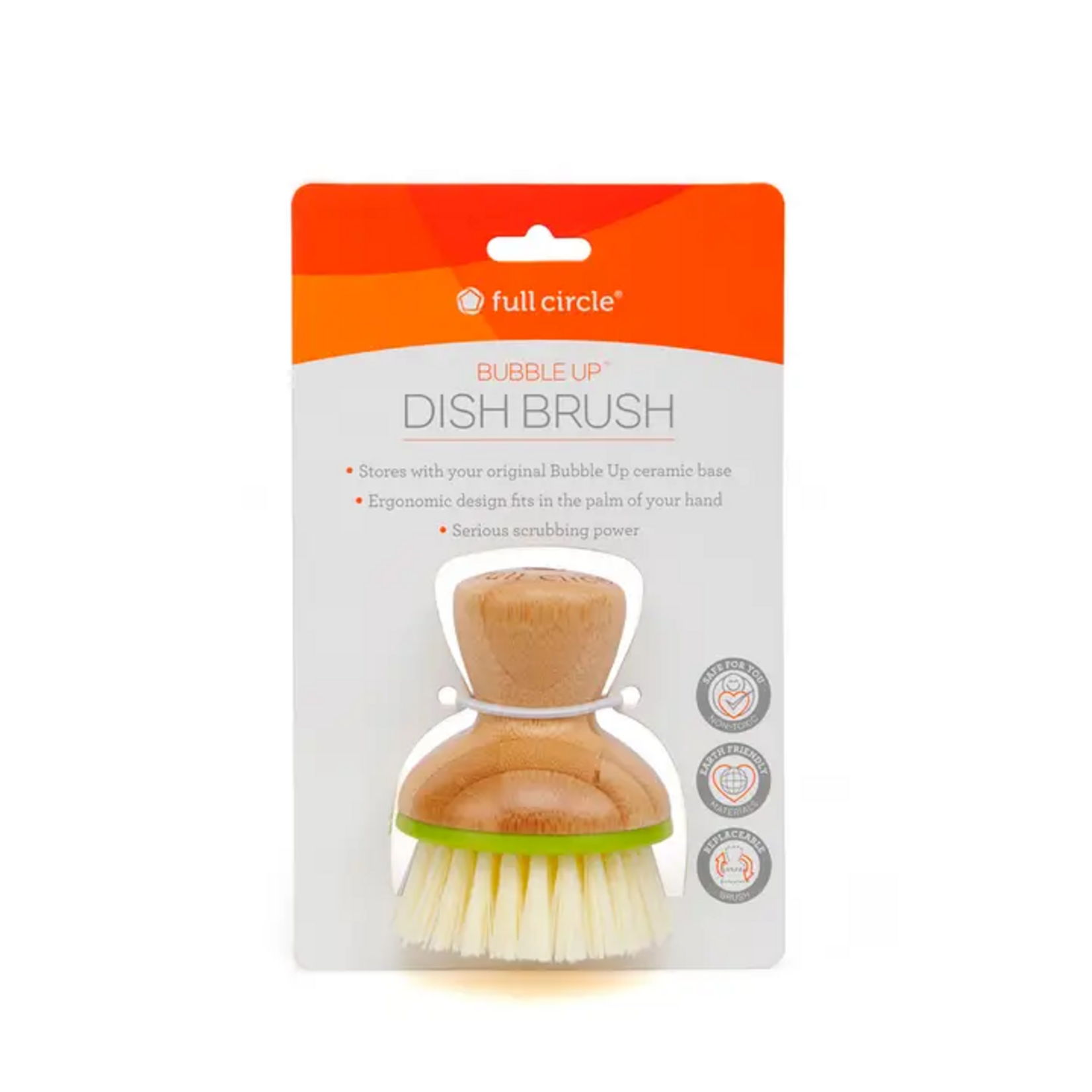 Full Circle Bubble Up Dish Brush - Green